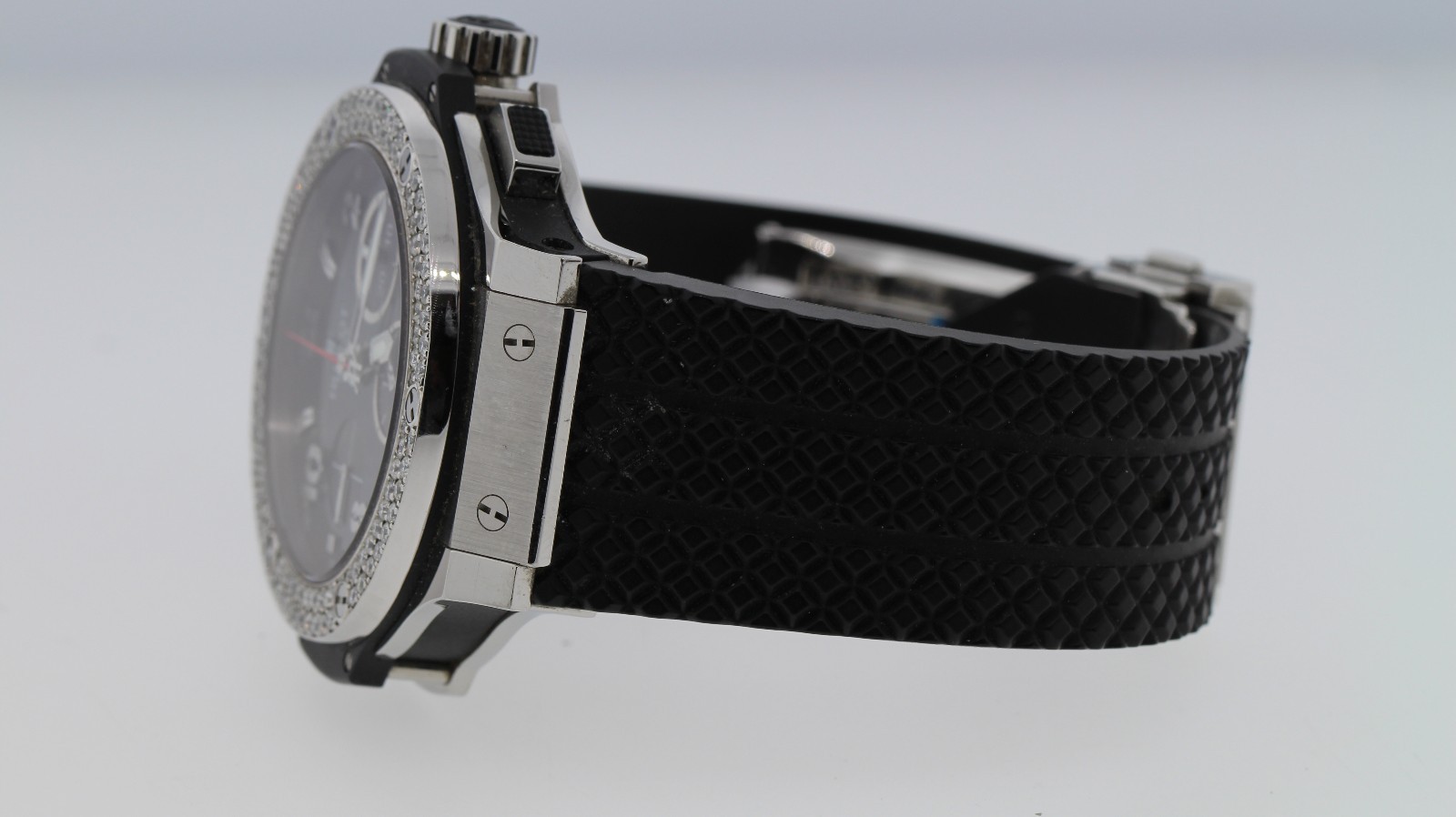 Hublot Big Bang 301.SX.130.RX 44mm Custom Bezel Black Rubber Chrono Men’s Watch