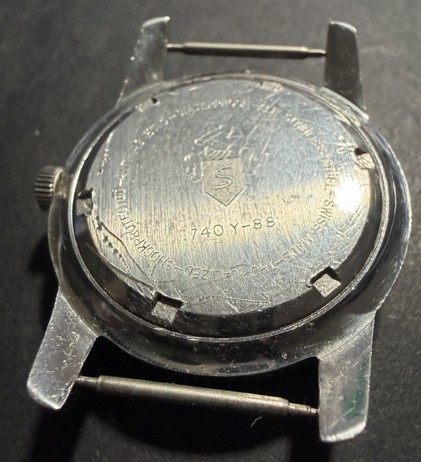 60’s Henry Sandoz &Fils Submariner Bathyscaphe MK1 Black for Military Use Rare.