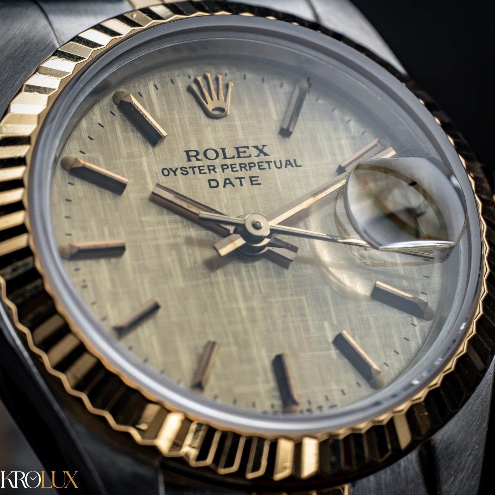 1982 Rolex Lady-Datejust 26mm Two-Tone Linen Dial 69173