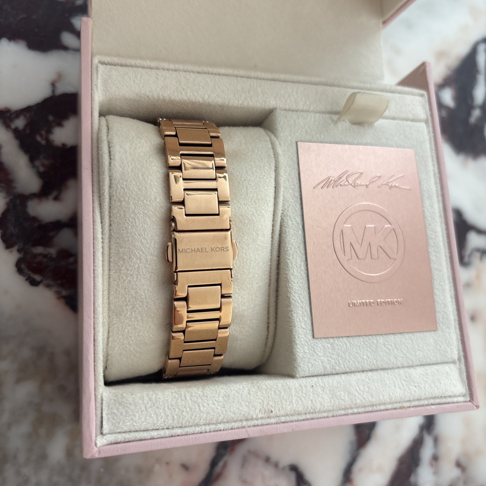 Michael Kors Camille Women’s Watch Limited Edition Rose Gold Tone New In Box
