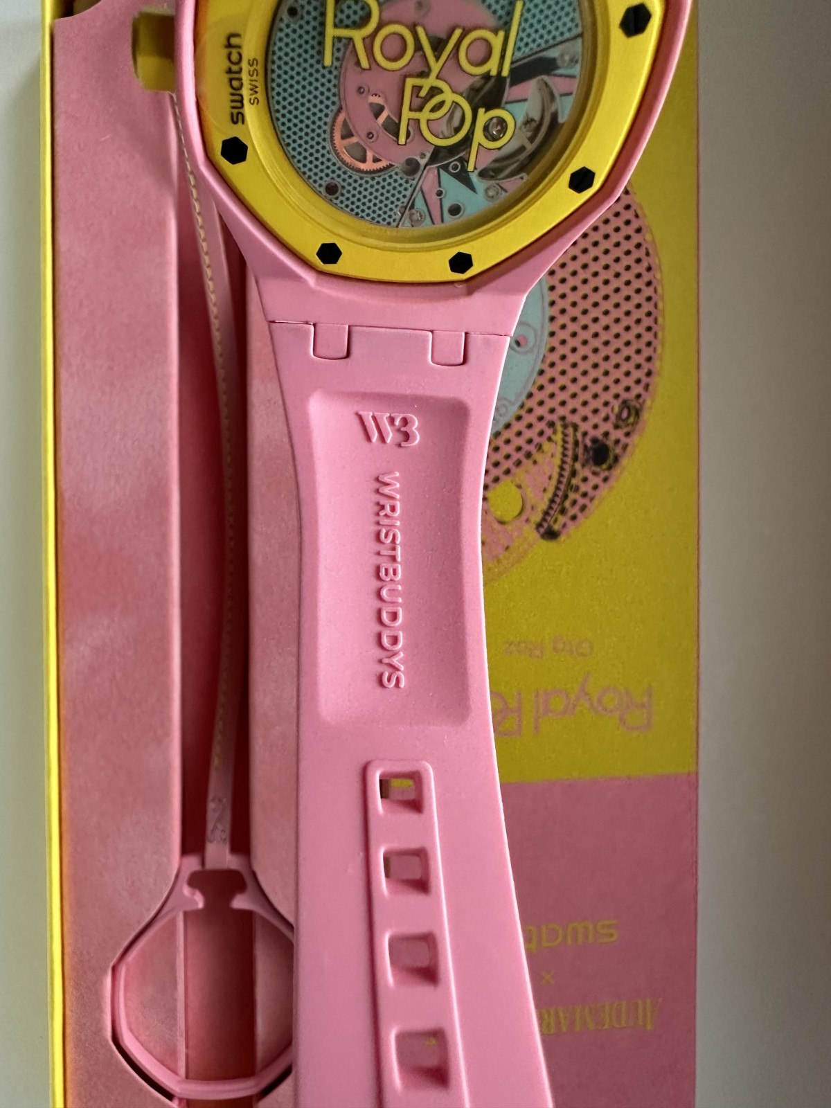 AP x Swatch Royal Pop OTG ROZ With WB STRAP Brand New with RECEIPT READY TO WEAR