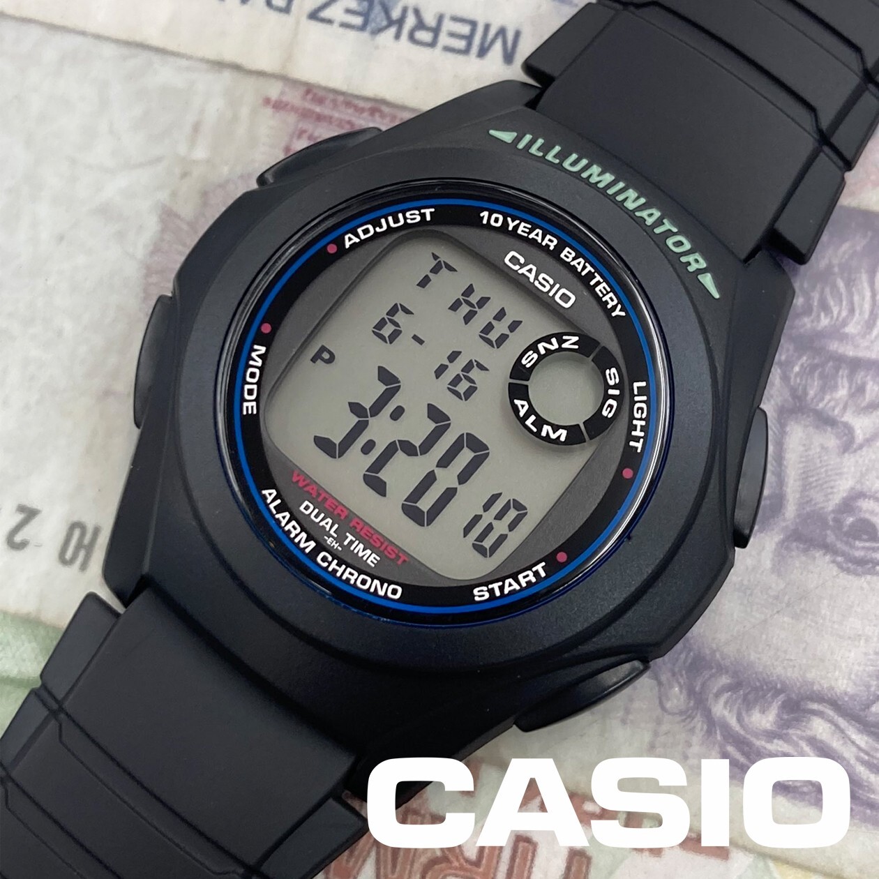CASIO F-200W-1AJH 10 Year Battery Classic Digital Watch
