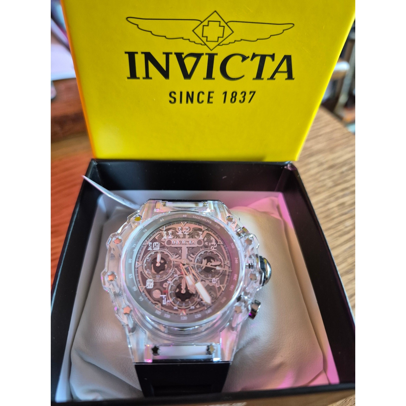 Invicta Racing Vaulthan Men’s Watch 44mm Clear Black