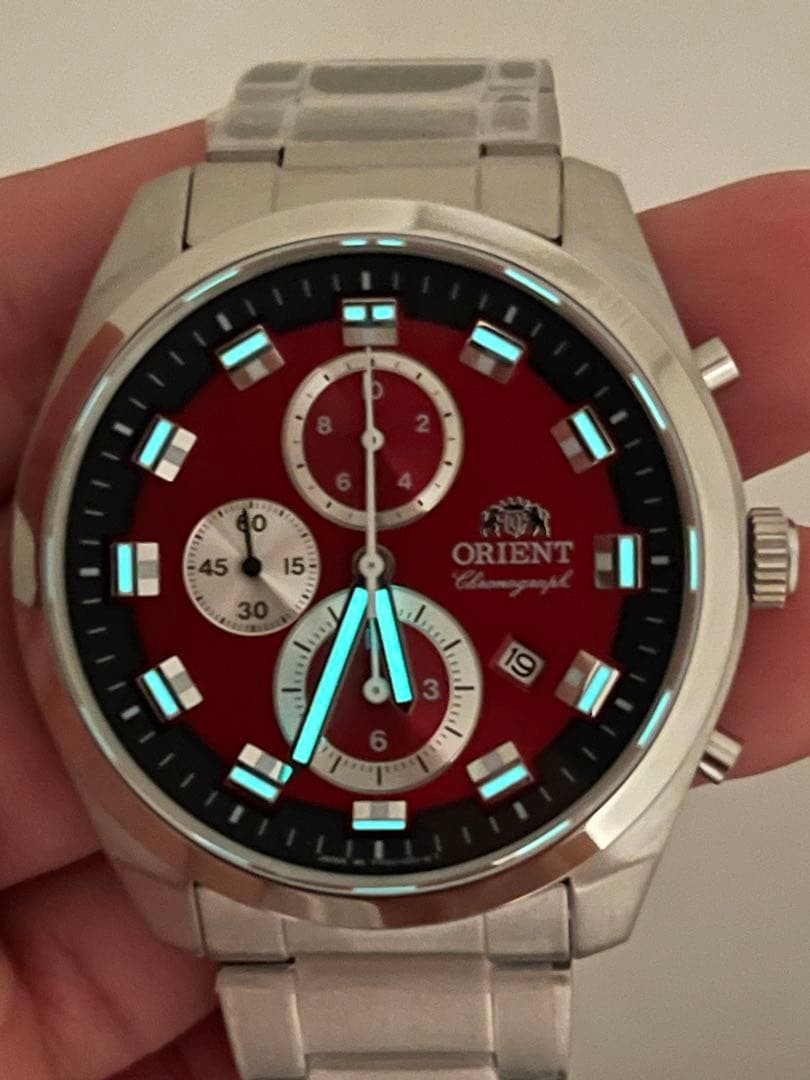 ORIENT Chronograph Watch Red Black