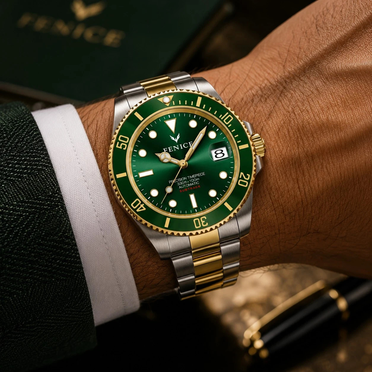 Phoenix Subtrack Imperium Green 10ATM Automatic Watch with Miyota Movement