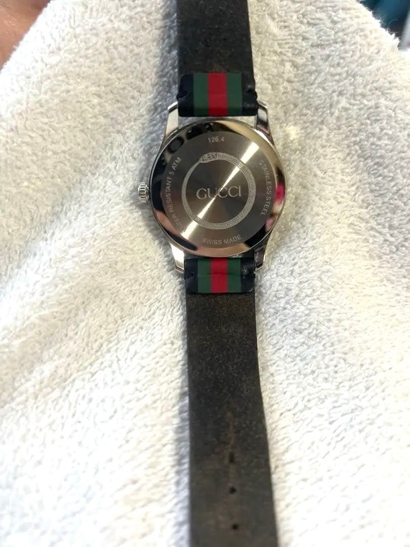 GUCCI Watch Rare G Timeless Stripe Bee