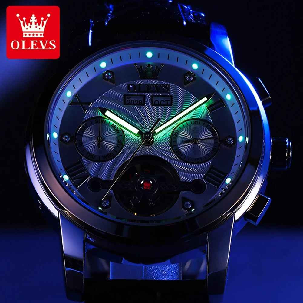 Automatic Mechanical Watch Waterproof Luxury Dial Strap Men Men’s
