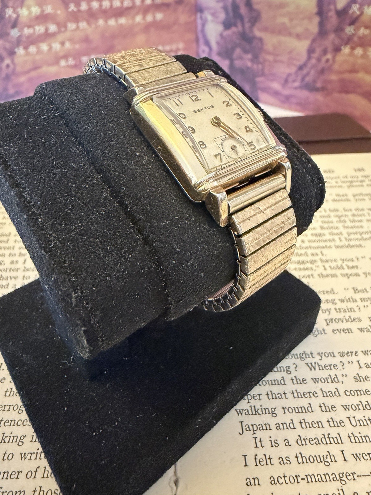 Benrus Vintage Tank Gold Filled Manual Wind on Champion GF Expansion Band