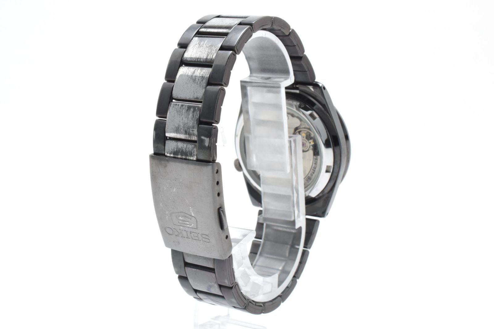SEIKO 5 Automatic 7S26 02T0 21 Jewels Black Stainless Working From Japan
