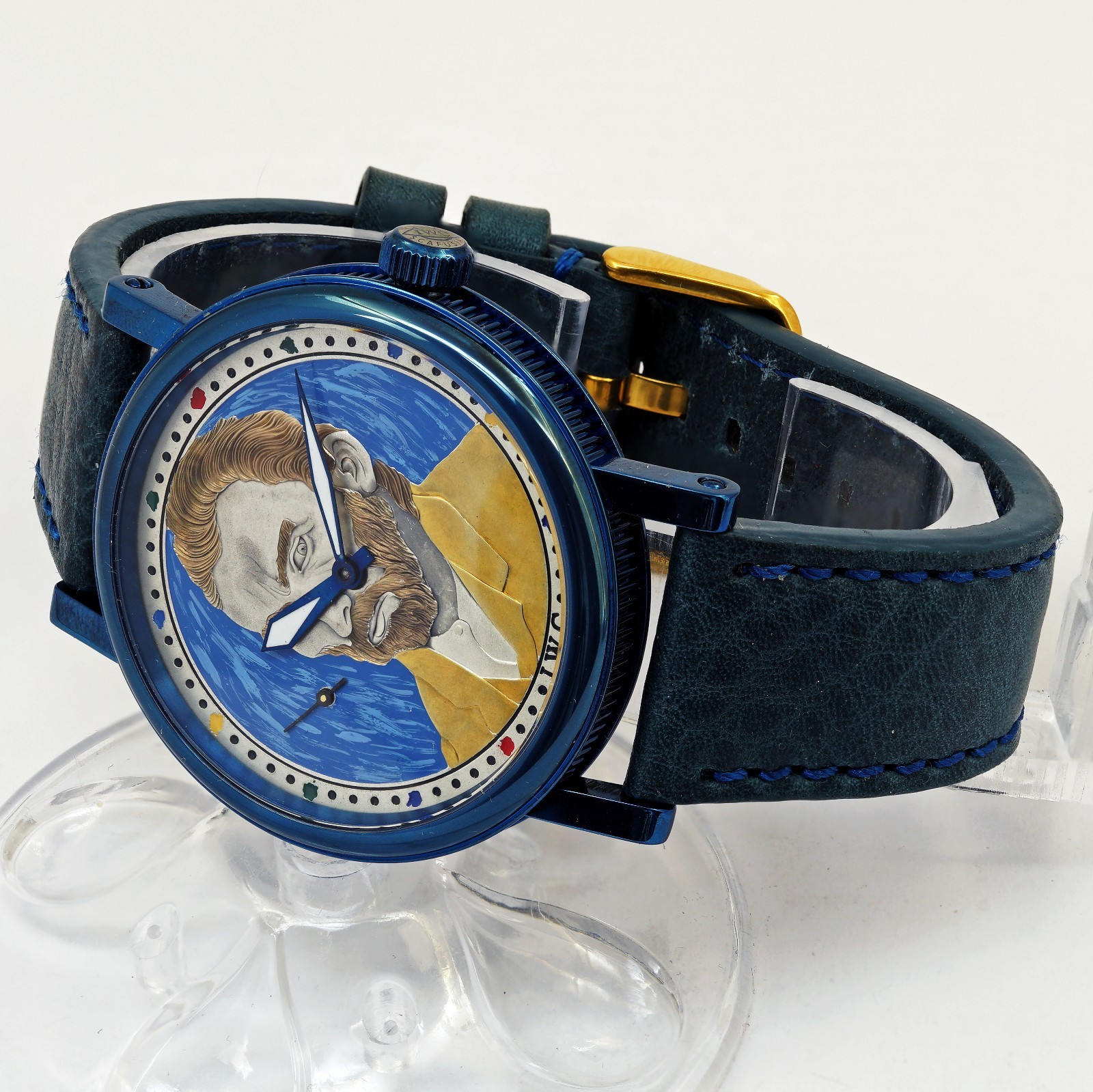 1920s IWC Schaffhausen Marriage Watch Unique Van Gogh Dial Skeleton wristwatch