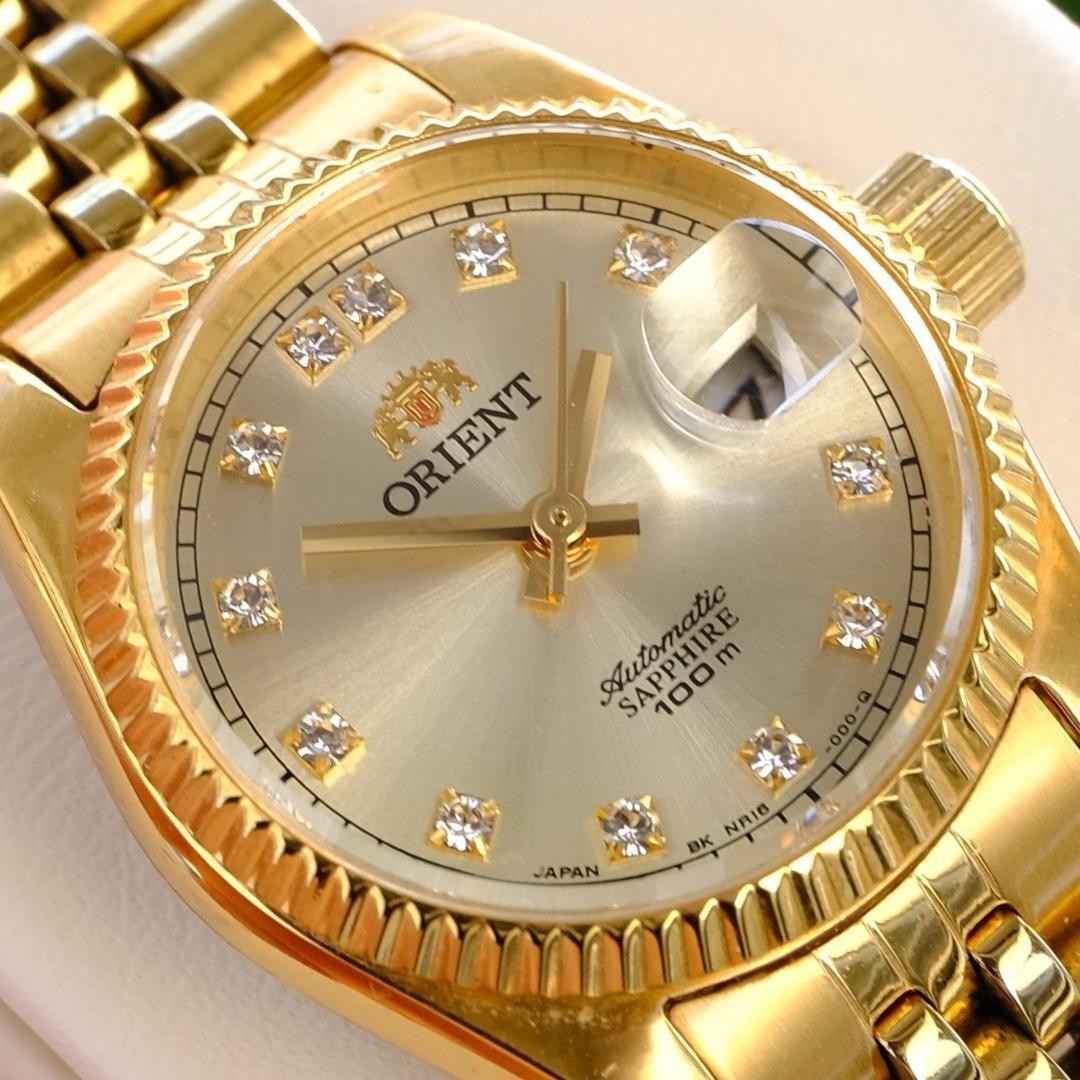 Orient President Automatic Dress Watch Gold Dial Box