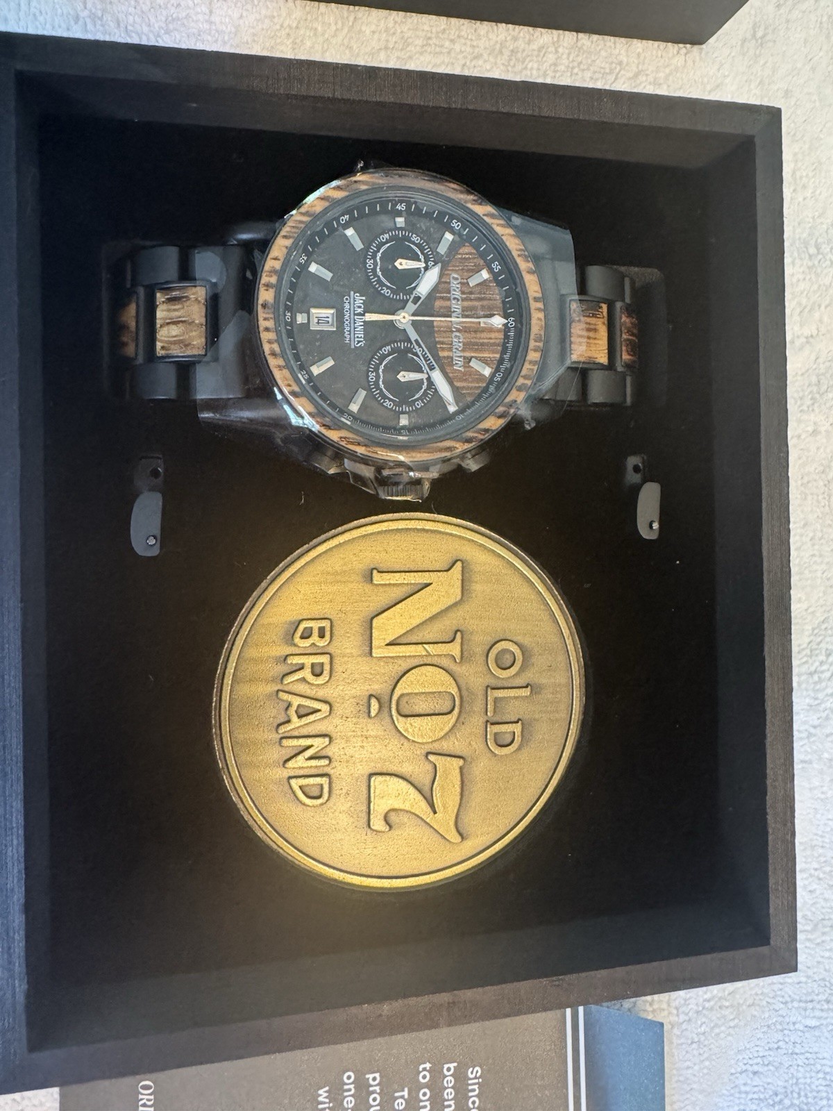 Original Grain Jack Daniel’s Limited Edition Wood Chronograph Quartz Watch Box