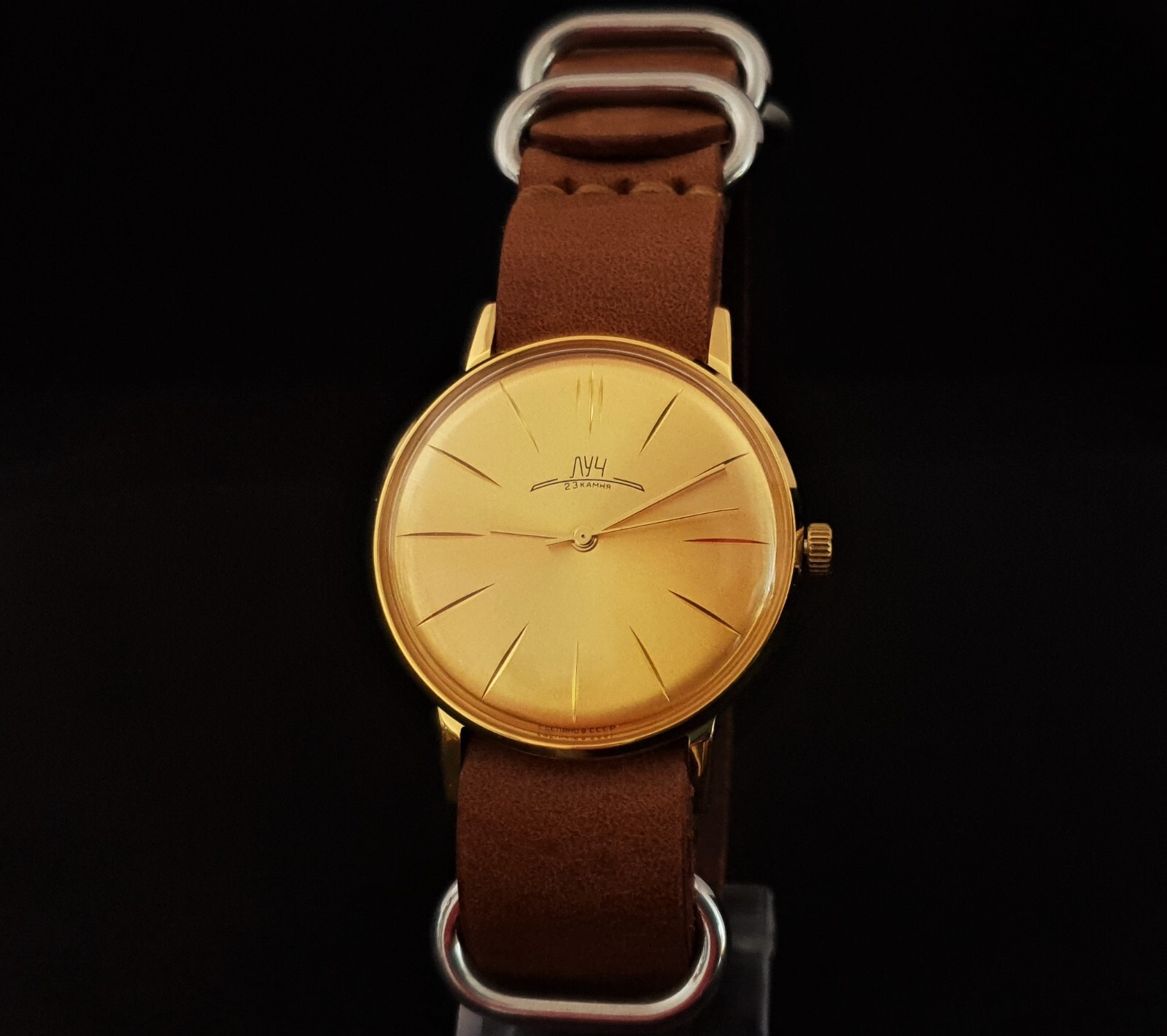 Vintage Watch USSR Poljot De Luxe ULTRA SLIM Soviet Men’s Wristwatch Luch 2209