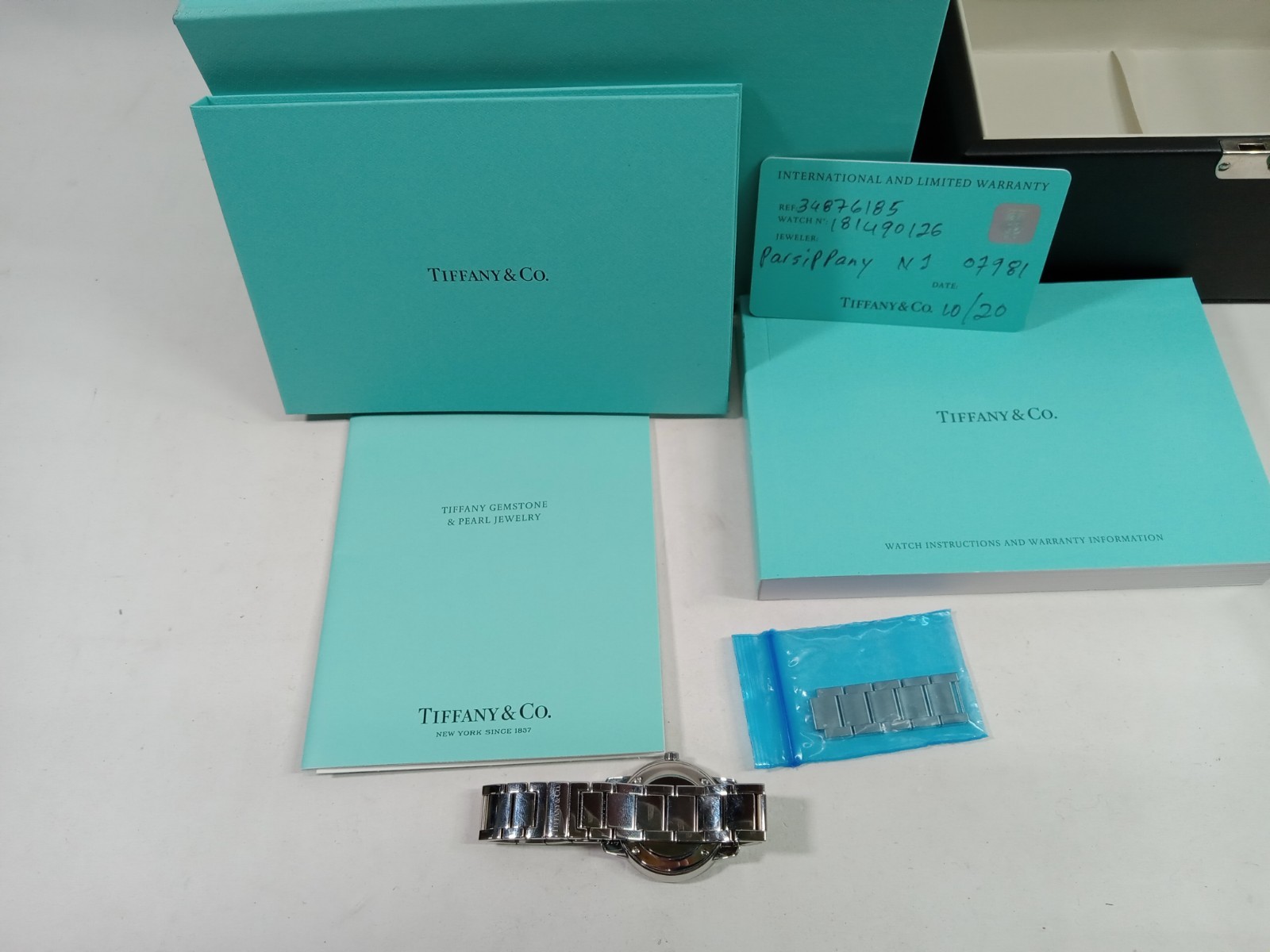 Tiffany & Co Ladies Atlas 2-Hand 31mm Diamond Quartz Steel Watch