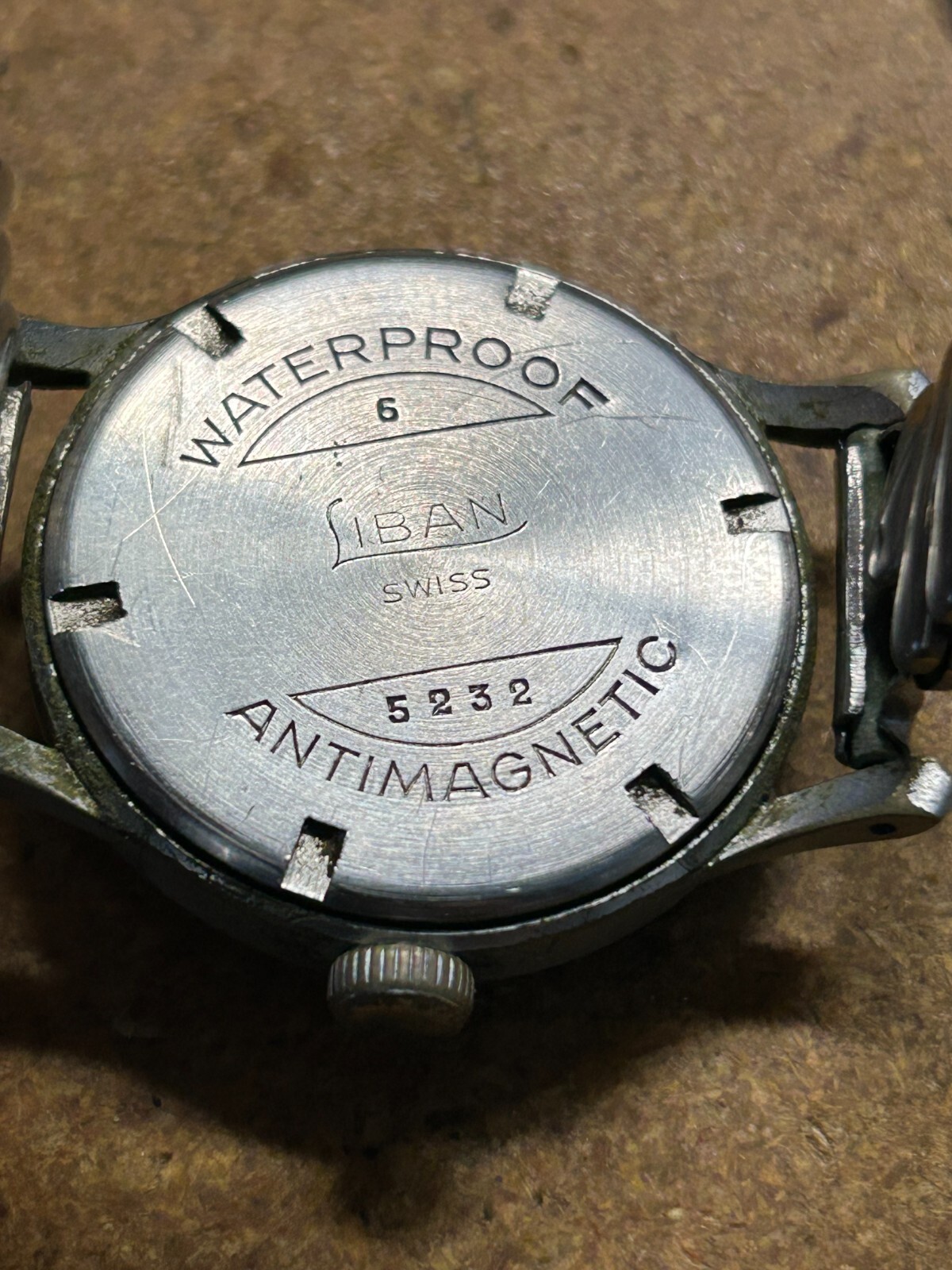 WWII era Navy Pilot Military WATCH Waterproof COLOMBY LIBAN Swiss WORKS GREAT