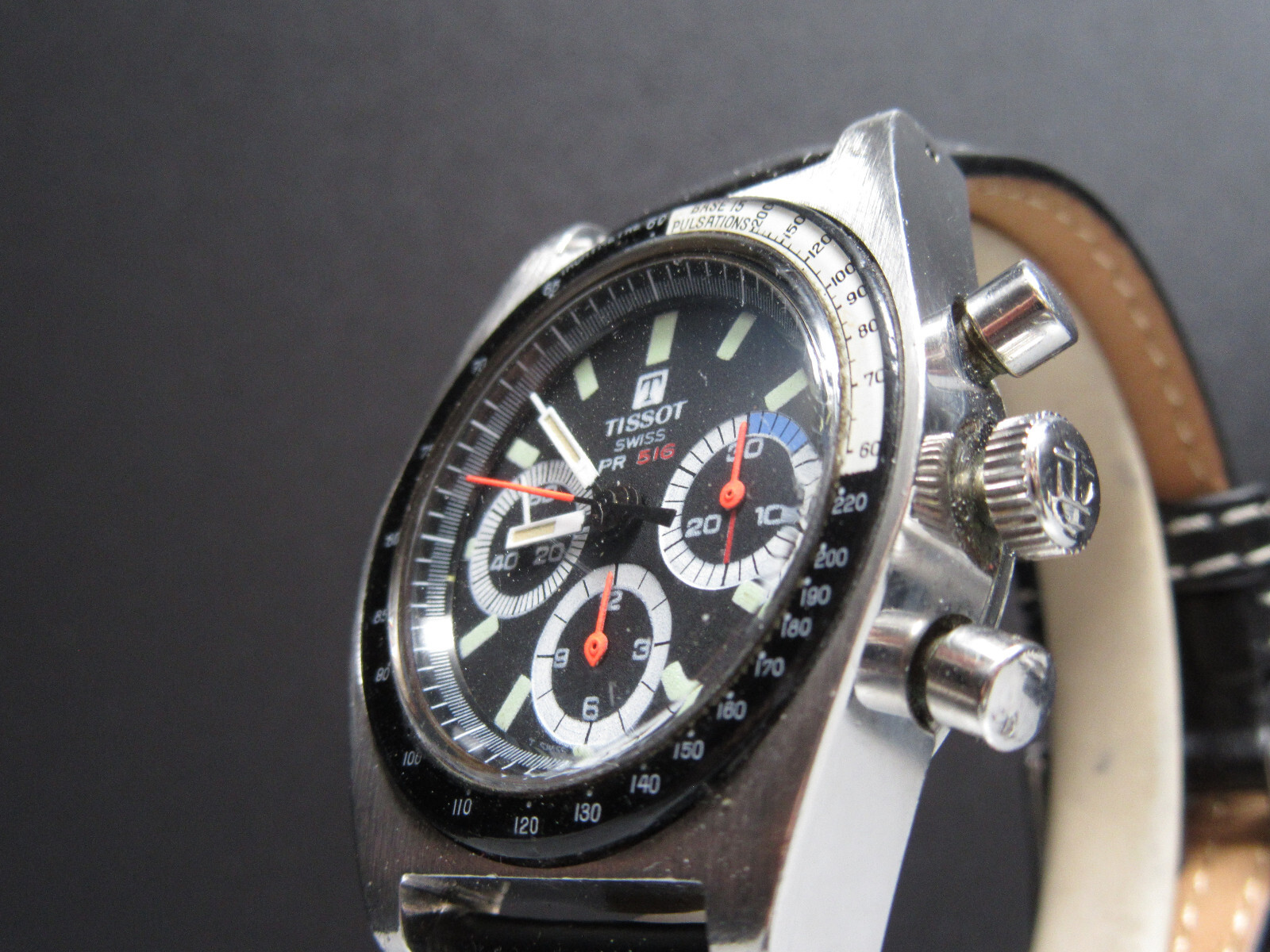 N58⭐⭐ Vintage ” TISSOT PR516 ” Chronograph Lemania 873 Omega Werk Watch ⭐⭐