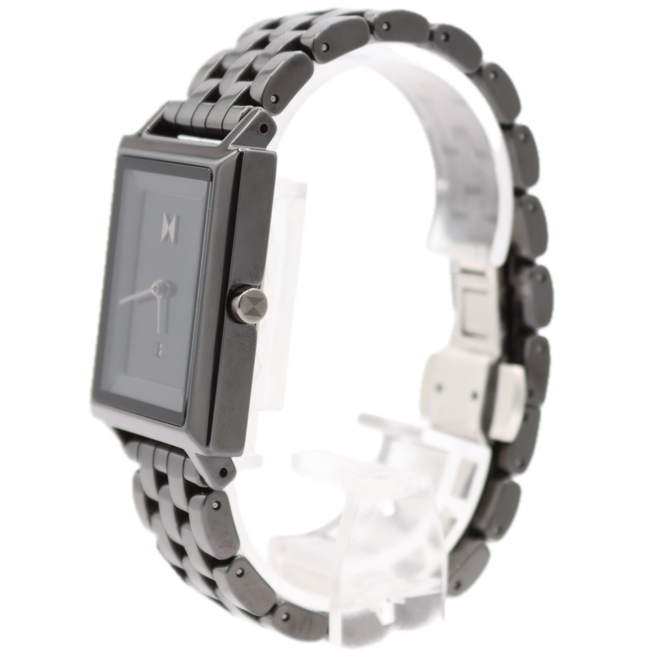 26mm MVMT Signature Square Ceramic Ladies Quartz Wristwatch Japan Gloss Black