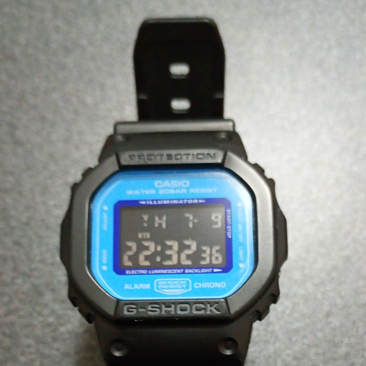 CASIO G SHOCK DW 5600SN Black Blue Square Watch