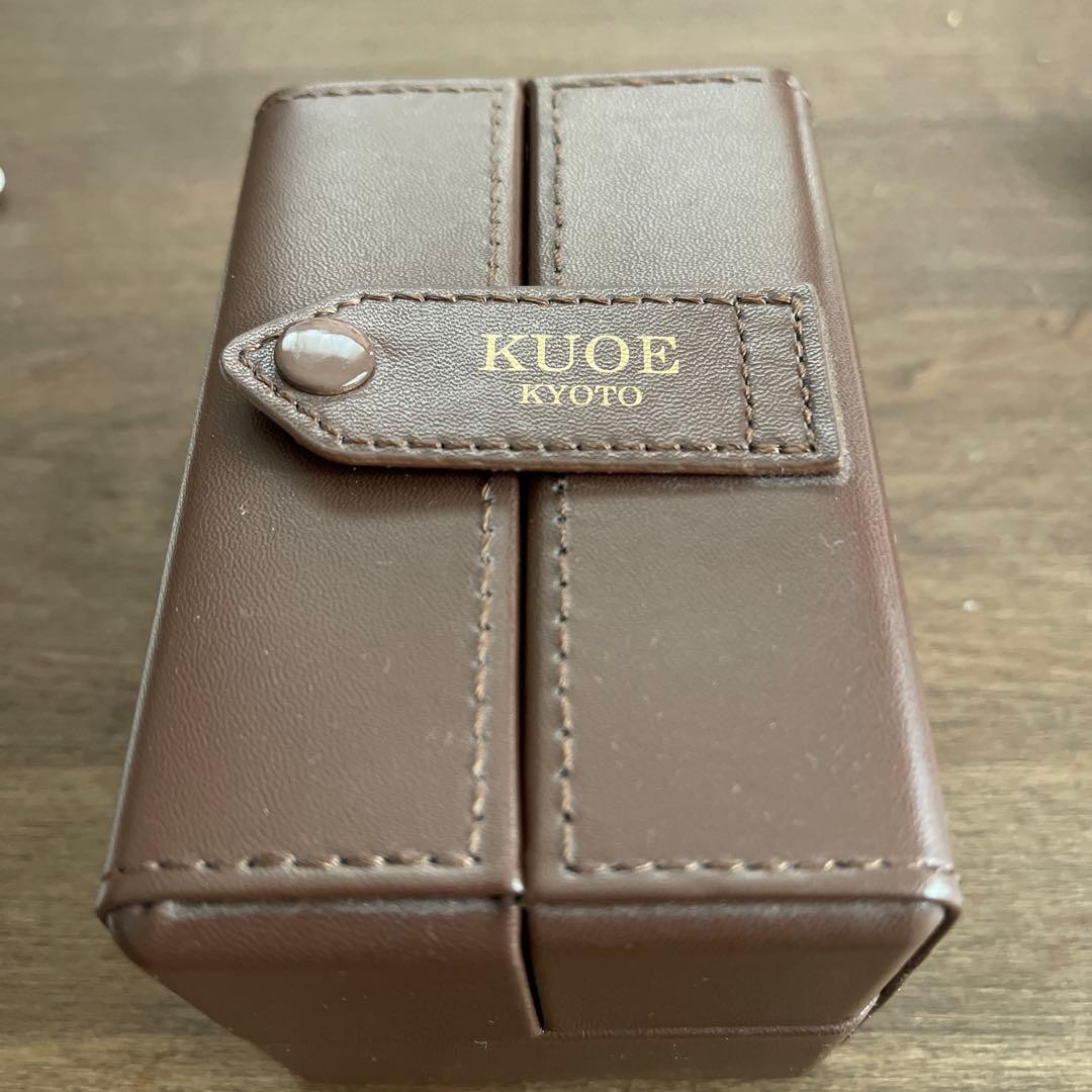 KUOE Kyoto Old Smith 90-007 Automatic Watch Black Dial Cordovan Leather Box