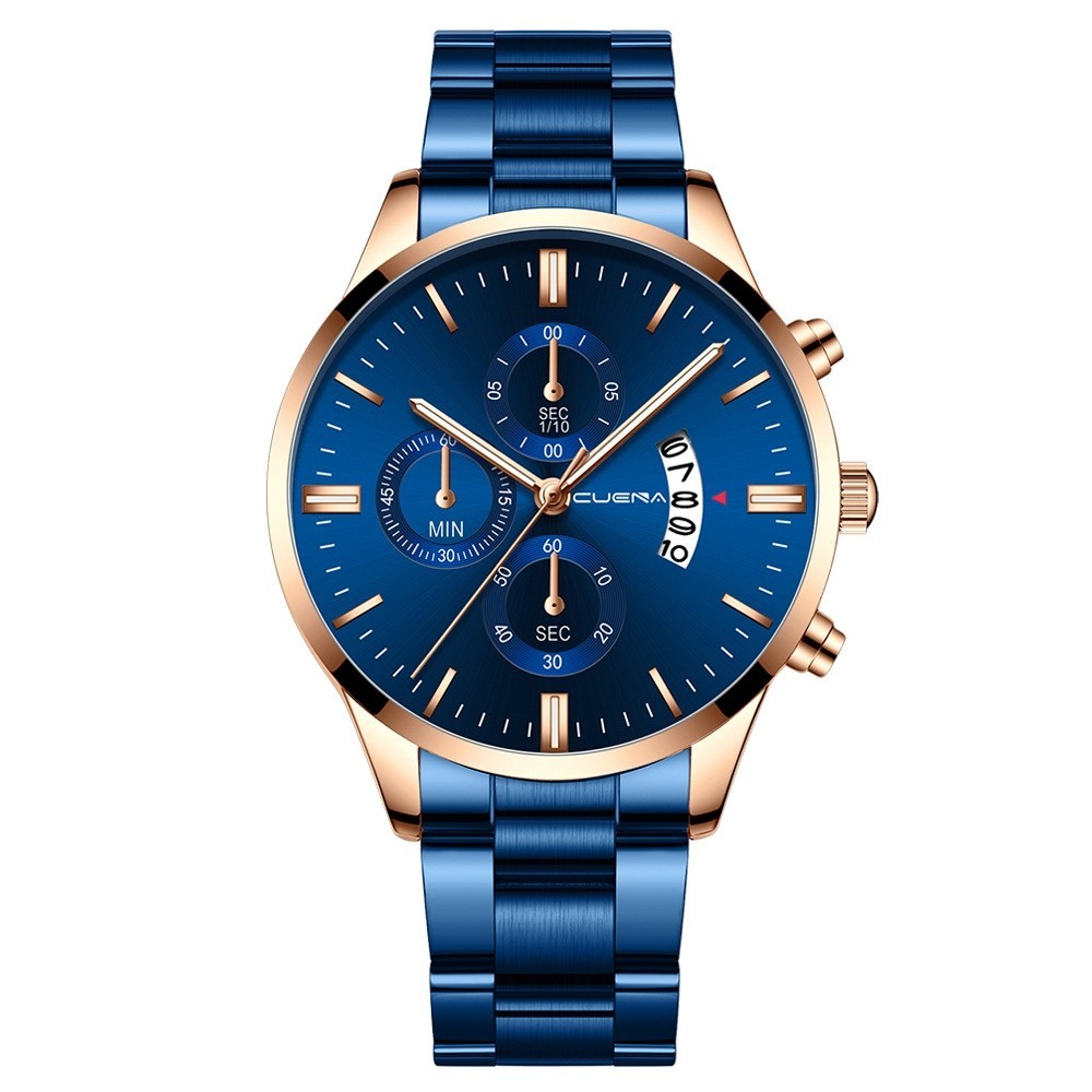 Men’s Fashion Stainless Steel Watch Quartz Luminous Classic Watches 1PCS