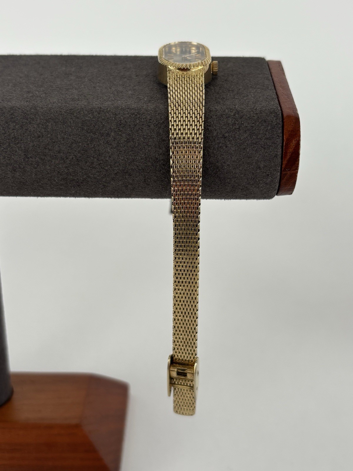 Chateau 16mm Gold Plated 17 Jewel Mechanical Watch w/Adjustable Bracelet