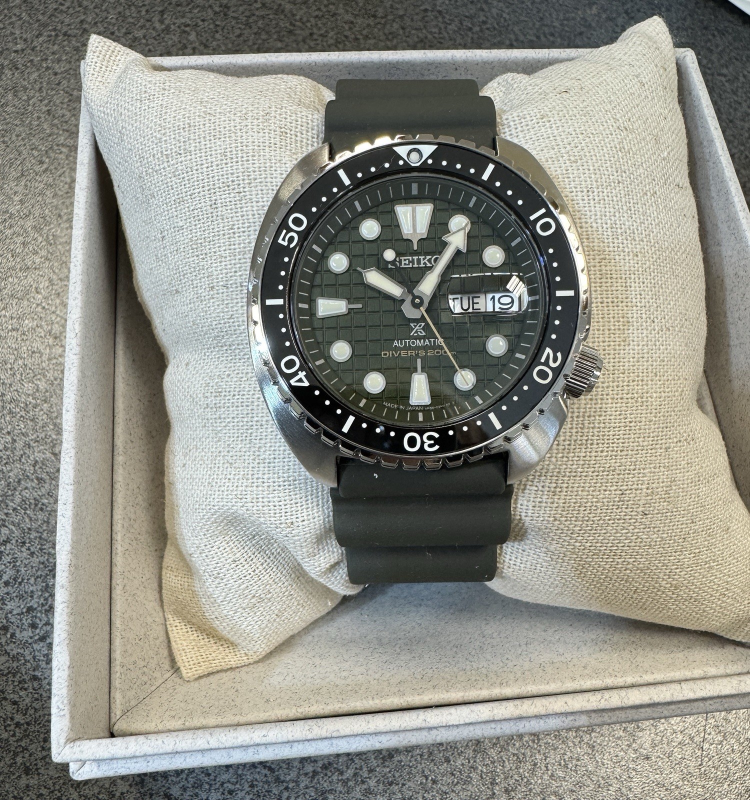 New Seiko Automatic Prospex King Turtle Divers 200M Men’s Watch SRPE05 Green