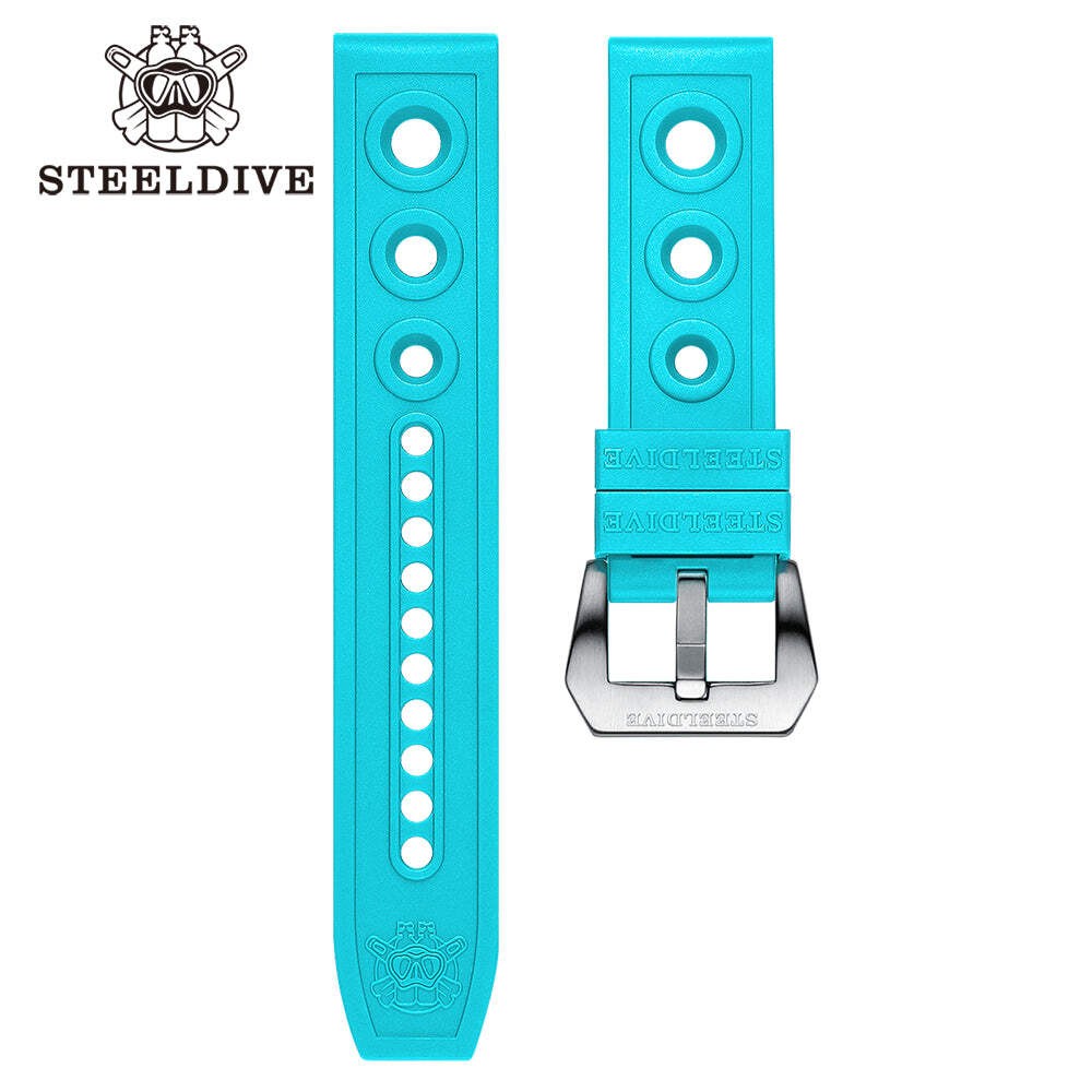 STEELDIVE SD2201 — Rubber Material 20MM 22MM Replacement Strap Only