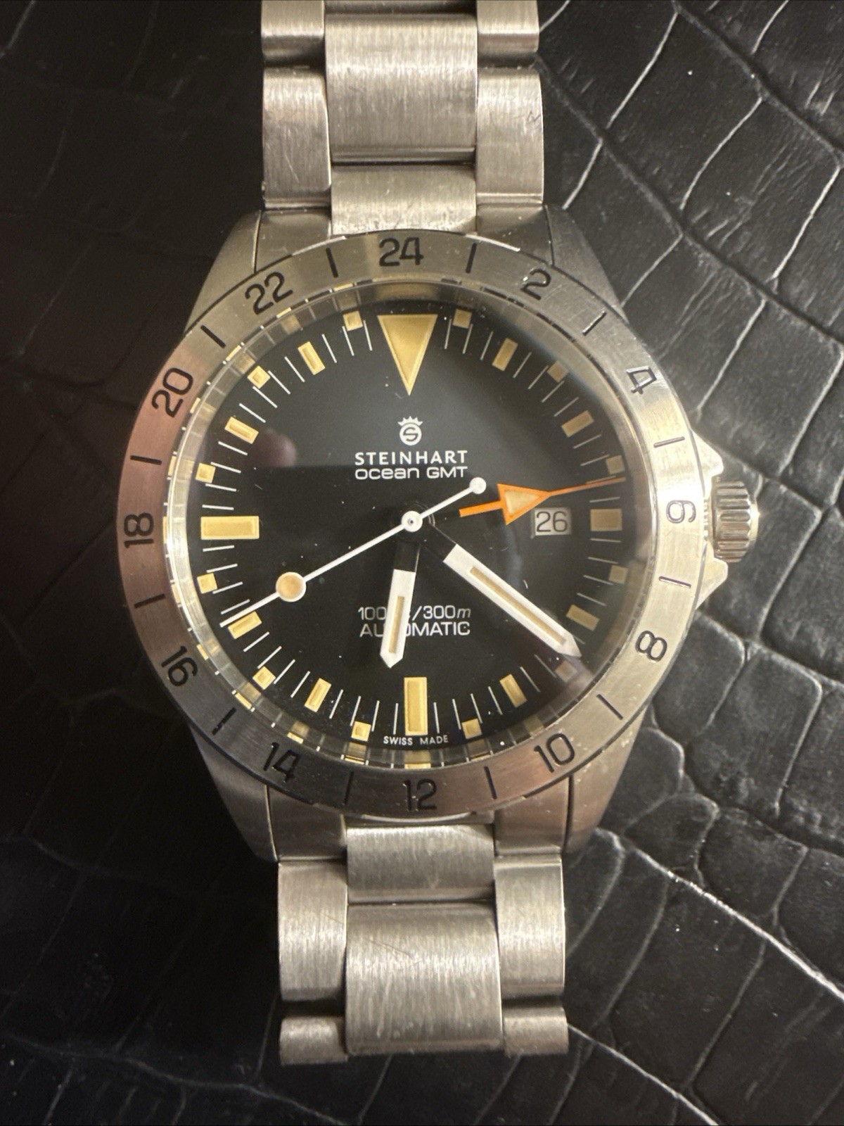 Steinhart Ocean GMT Vintage Automatic Diver Watch 42mm Full Kit Box And Papers