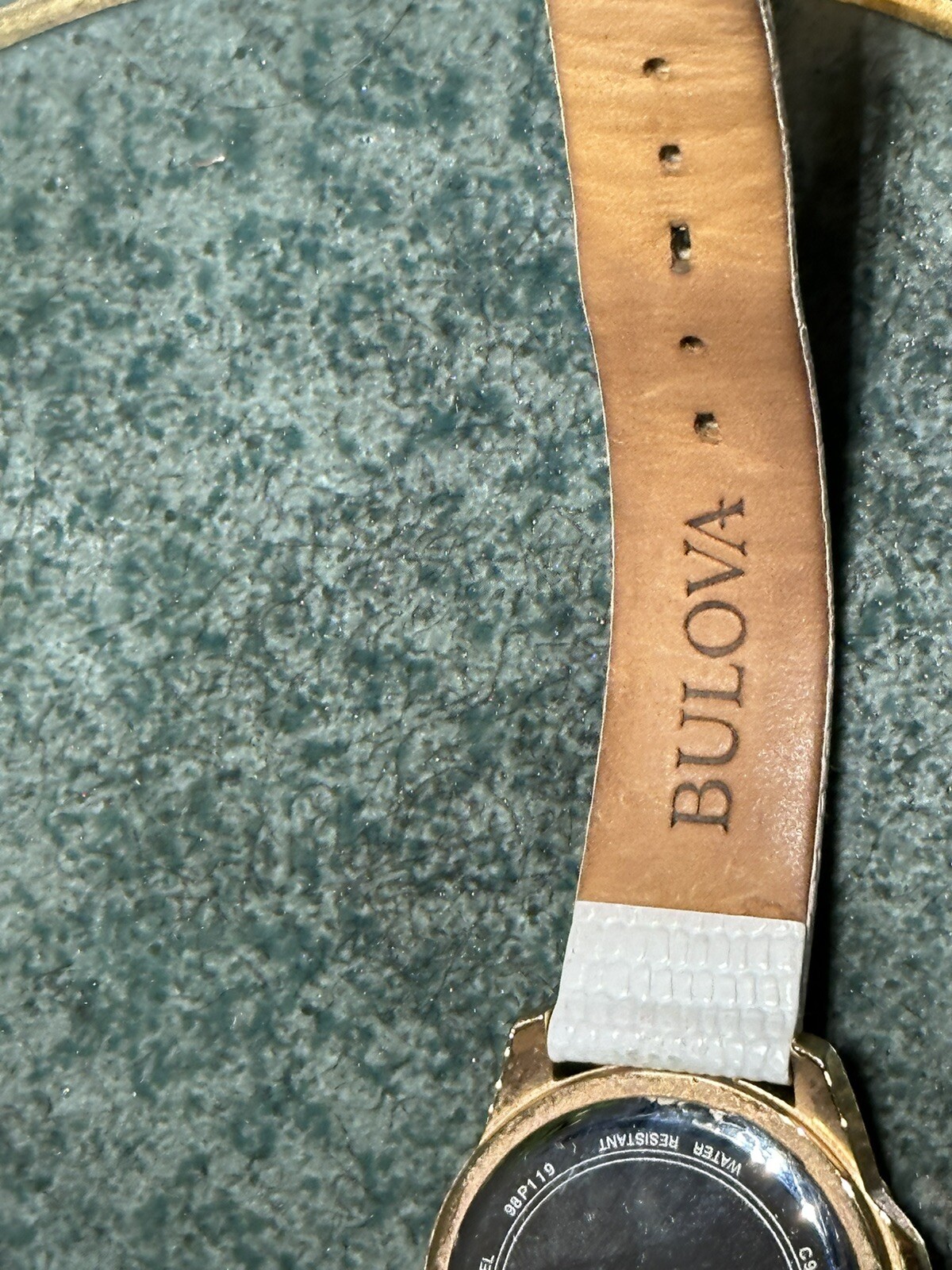 Bulova Classic Women’s Rose Gold Diamond Leather Strap Watch Classic 12 Diamonds