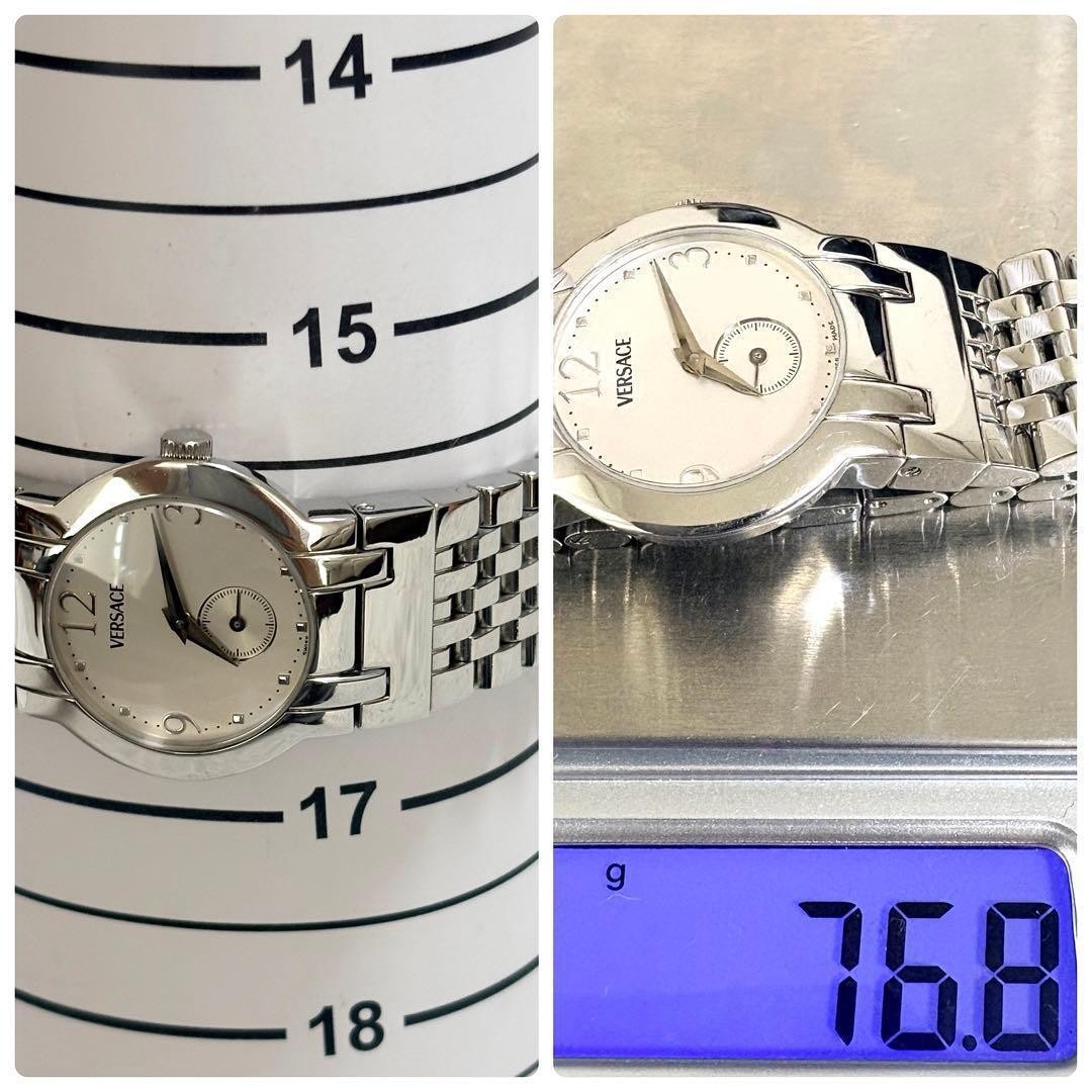 Versace Madison Small Second White Quartz Wristwatch Medusa Japan 072743