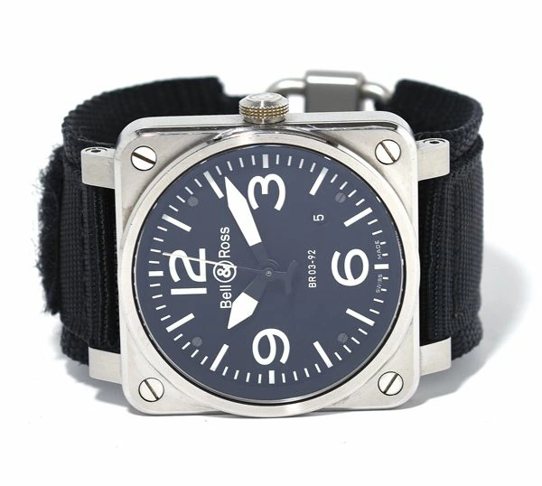 BELL&ROSS WATCH BR03-92 AUTOMATIC WINDING DATE BLACK DIAL STAINLESS STEEL MEN’S