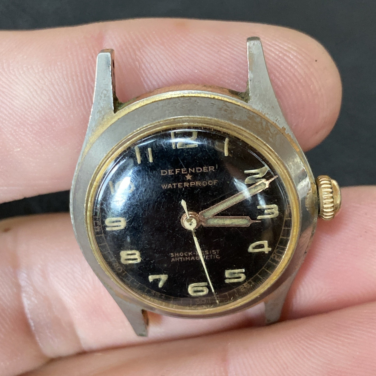 1940s WWII Defender Mechanical Watch Waterproof Shock Resistant Anti-Magnetic