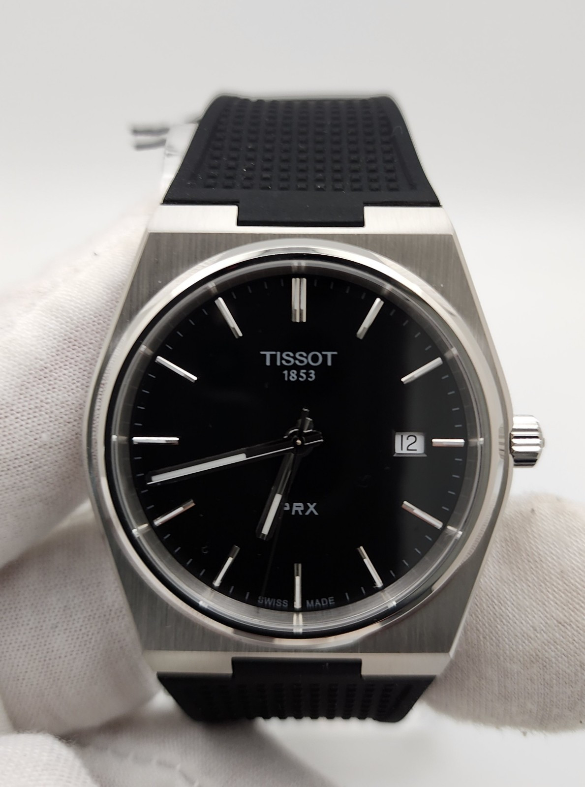 TISSOT PRX 40MM Black Dial Rubber Strap Watch T137.410.17.051.00