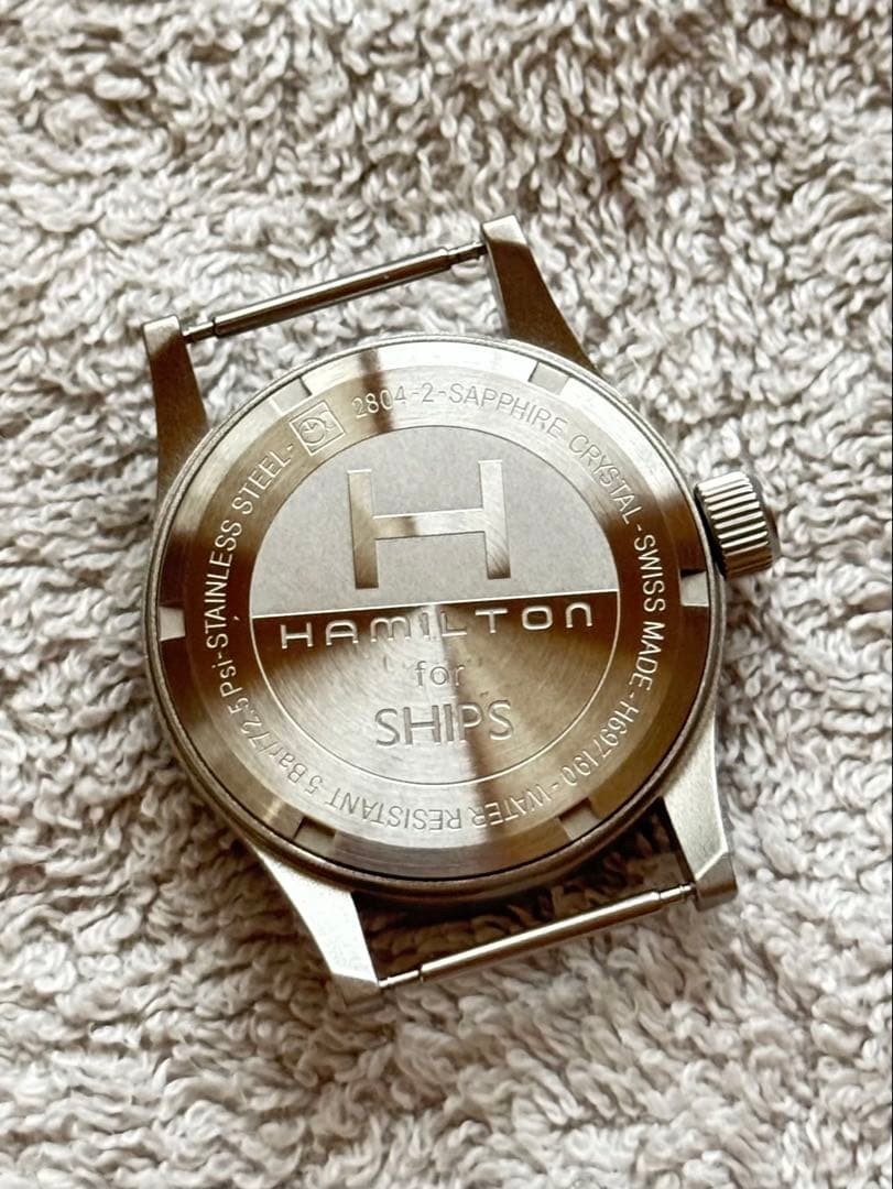 Hamilton Khaki Blue Manual Mechanical 33mm Watch SHIPS Limited Japan 072694