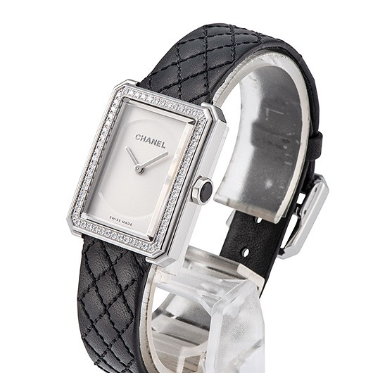 Chanel Boy Friend H6955 Stainless Steel 27.9mm Diamond Bezel Quartz #KMW2203