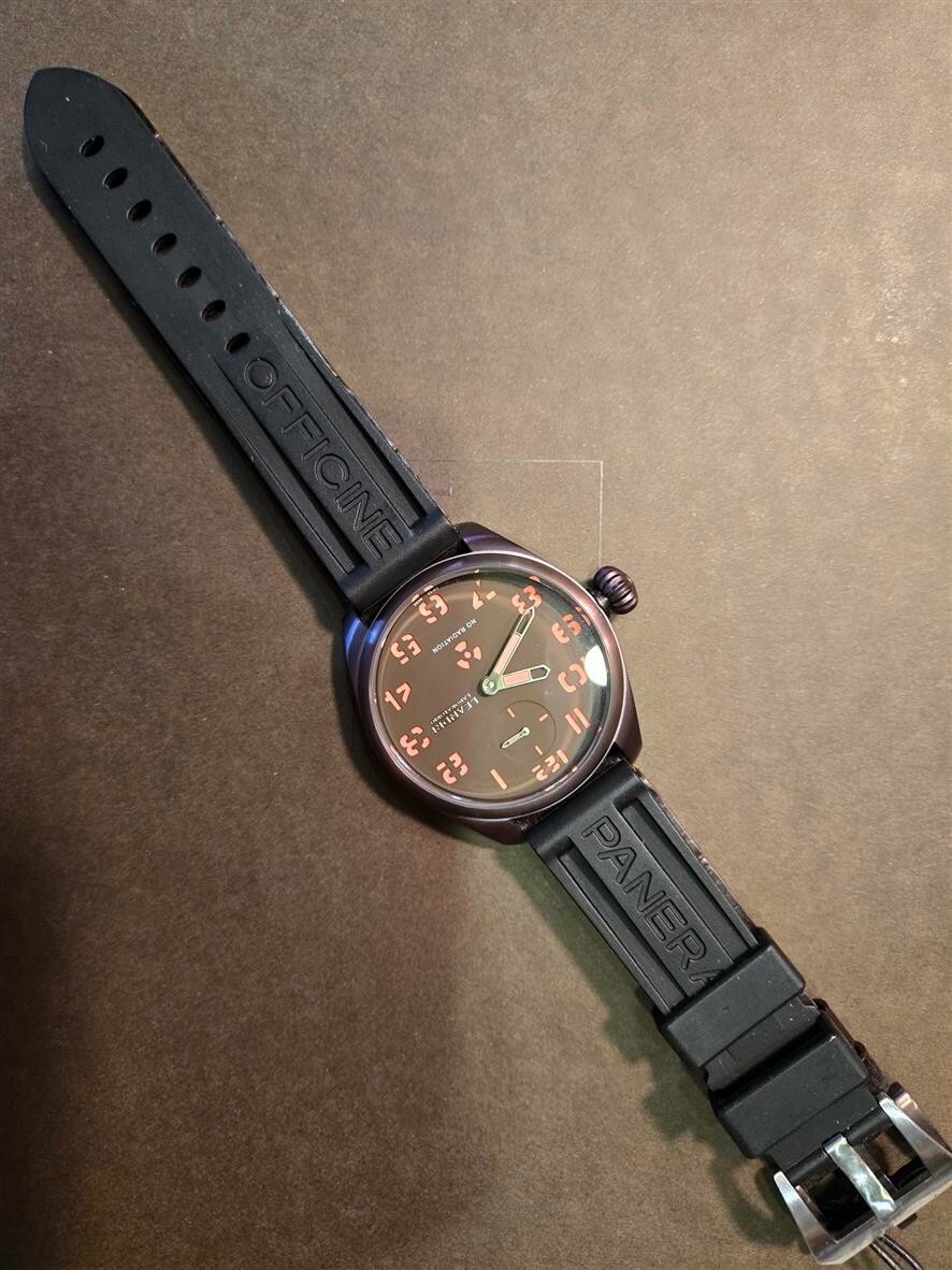 LEANDRI Swiss Made Italian No Radiation Military Mens Watch with Panerai Strap