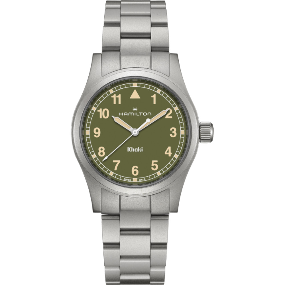 Hamilton Khaki Field 38mm Quartz Watch | Green Dial & Bracelet