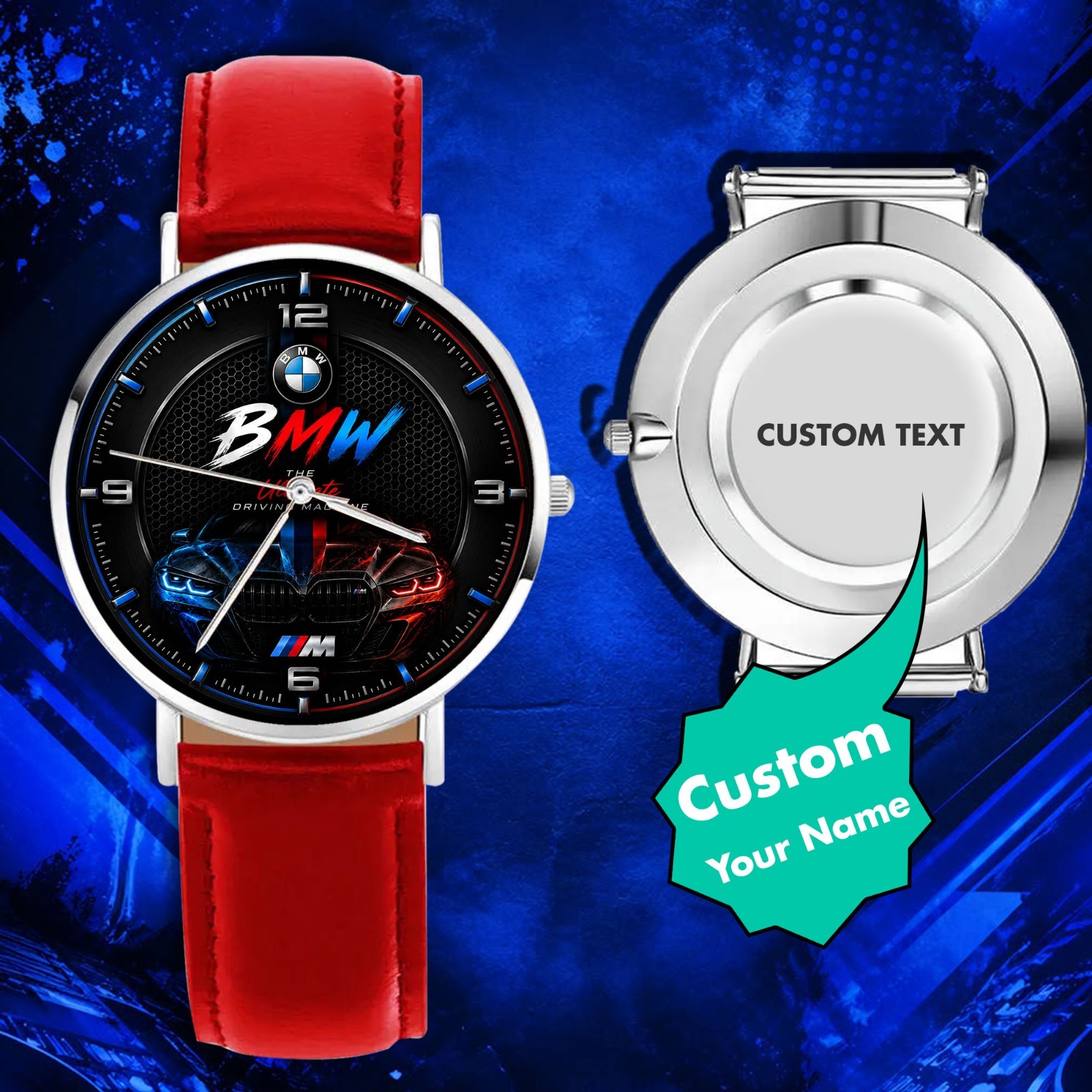 Supercar Inspired Watches Custom Men’s Gift for Car Enthusiasts custom name