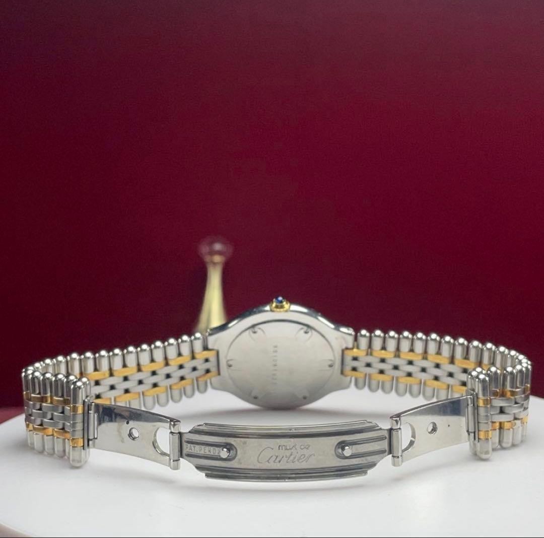 Cartier Must 21 Vendôme Combi Quartz White Watch Japan Used 073013
