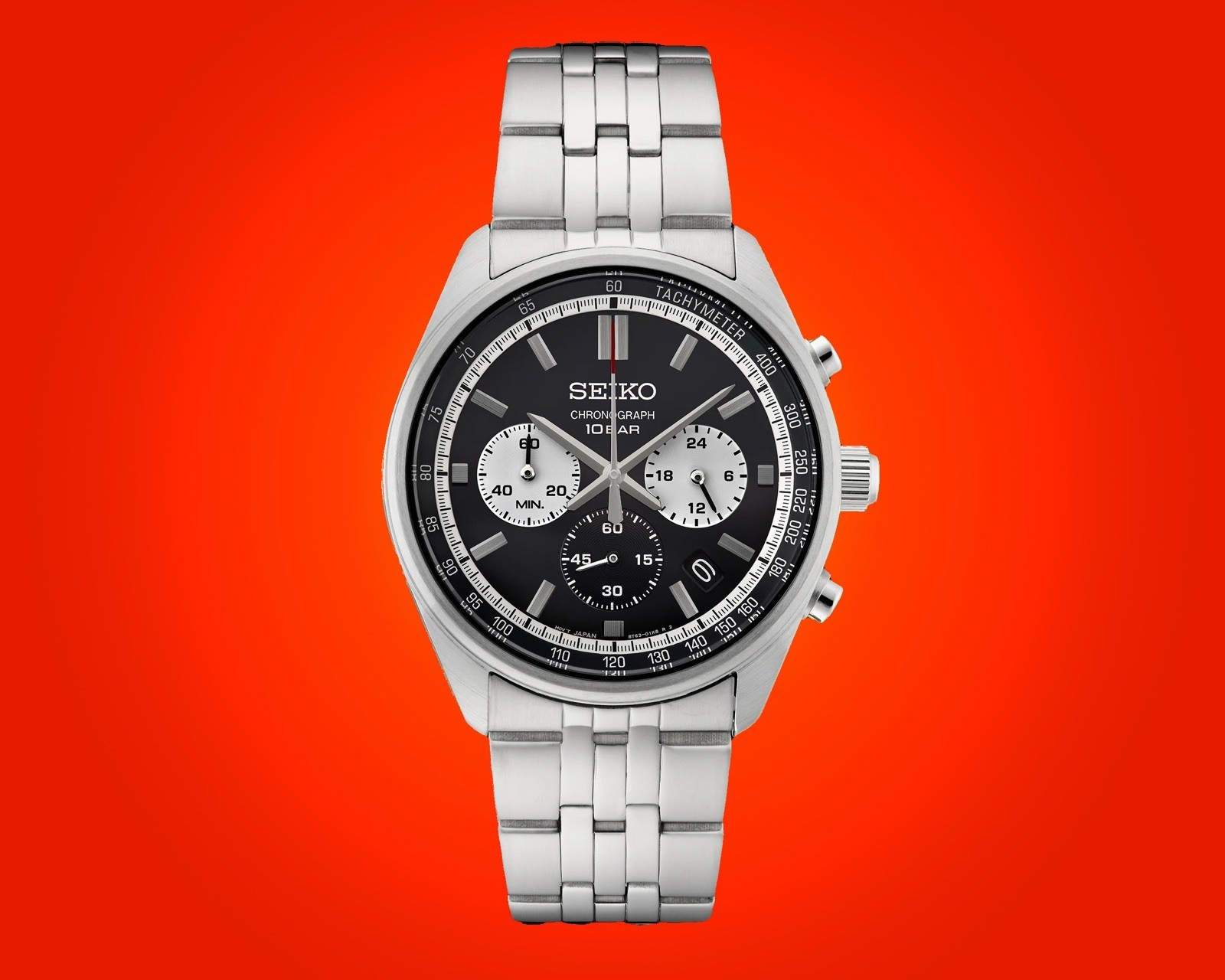 Seiko Essentials SSB429 Men’s Chronograph Quartz Watch Black Dial New/Box 41.5MM