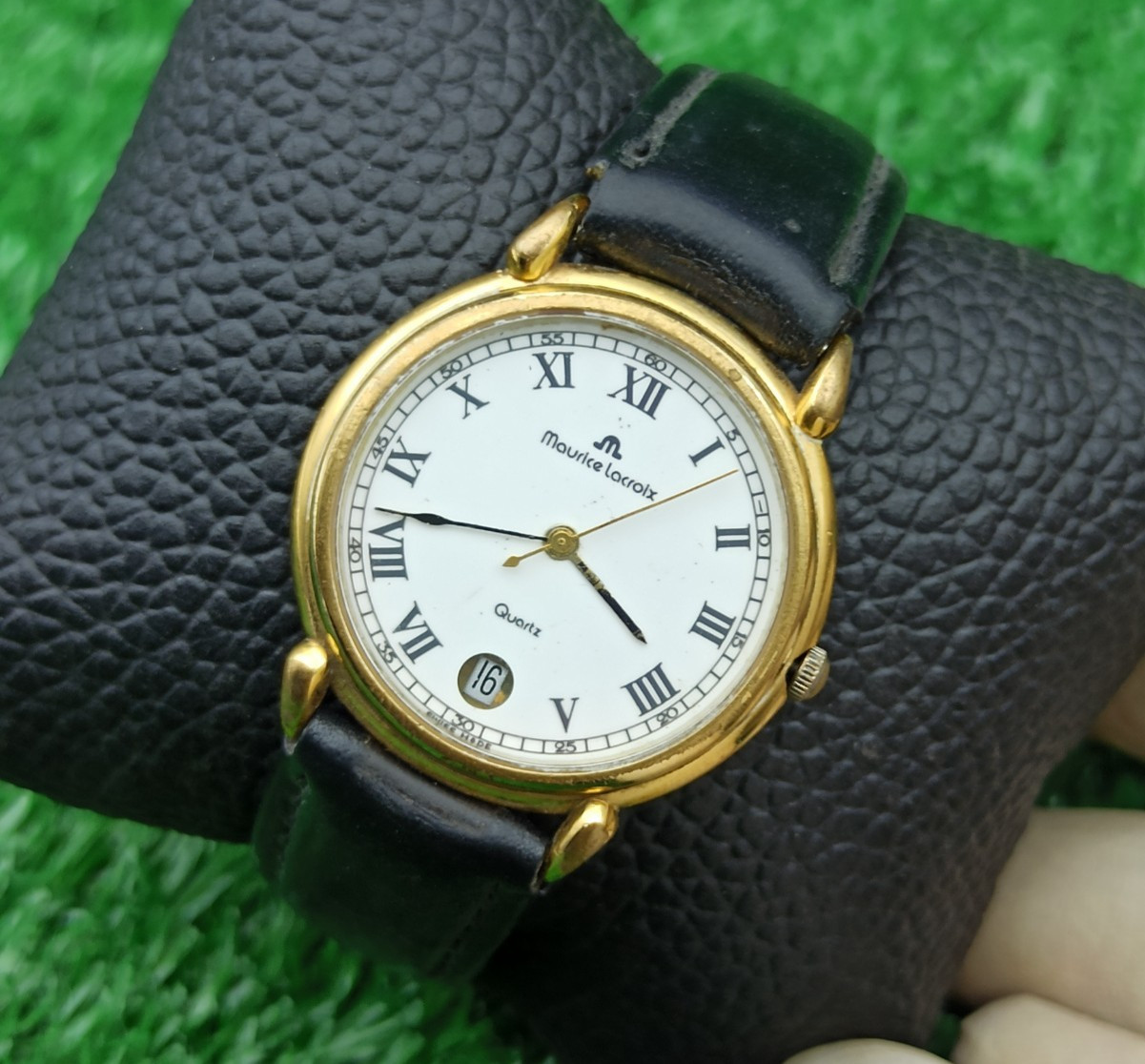 Authentic MAURICE LACROIX Quartz Men’s Wristwatch Swiss 90s