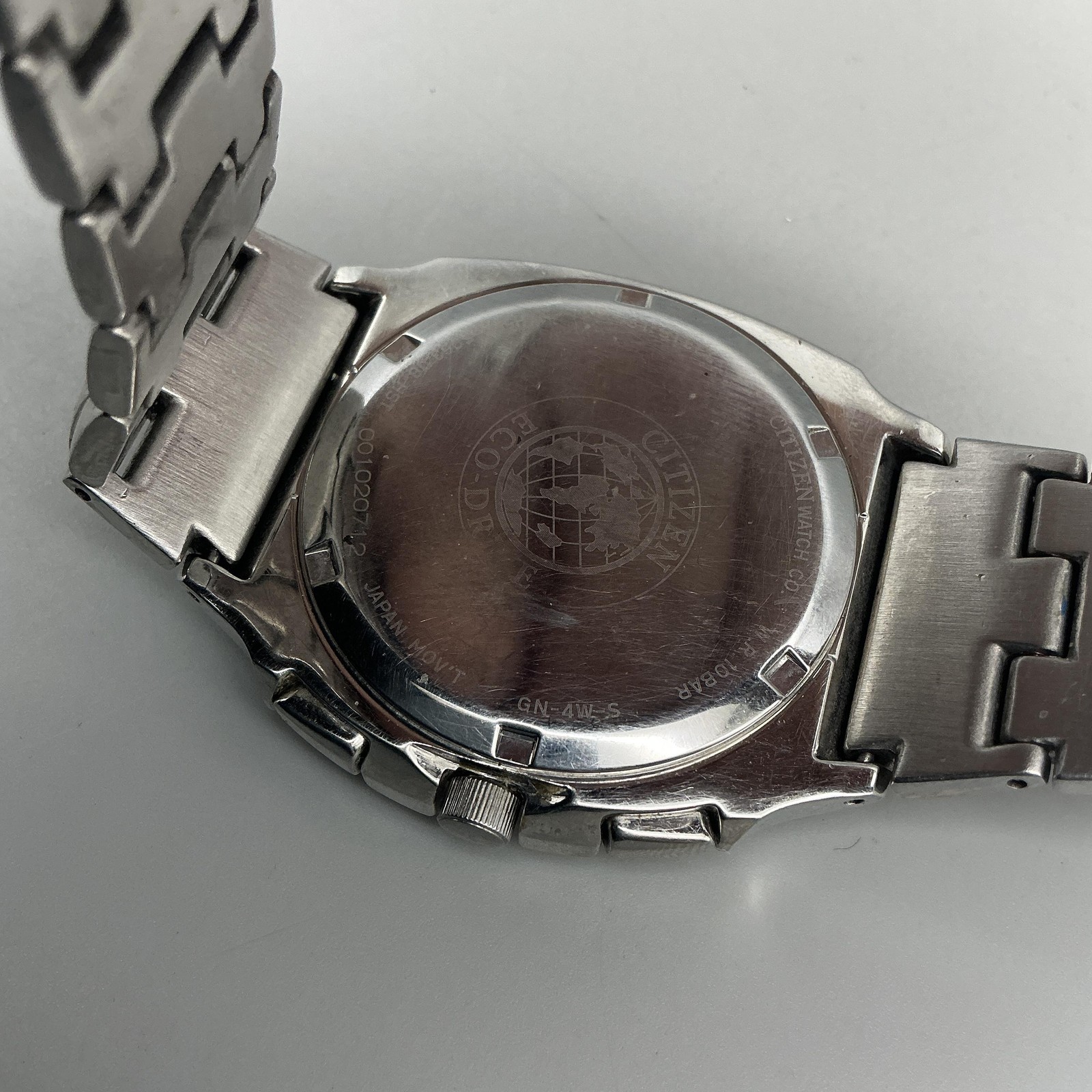Citizen Eco-Drive Chronograph Mens Watch 35mm Silver Tone Gray Dial 6.75″