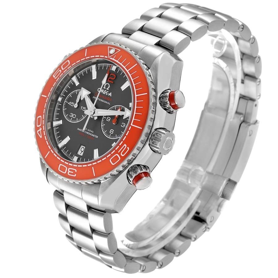 Omega Seamaster Planet Ocean 600M Orange Bezel Gray Dial Chronograph Men’s Watch