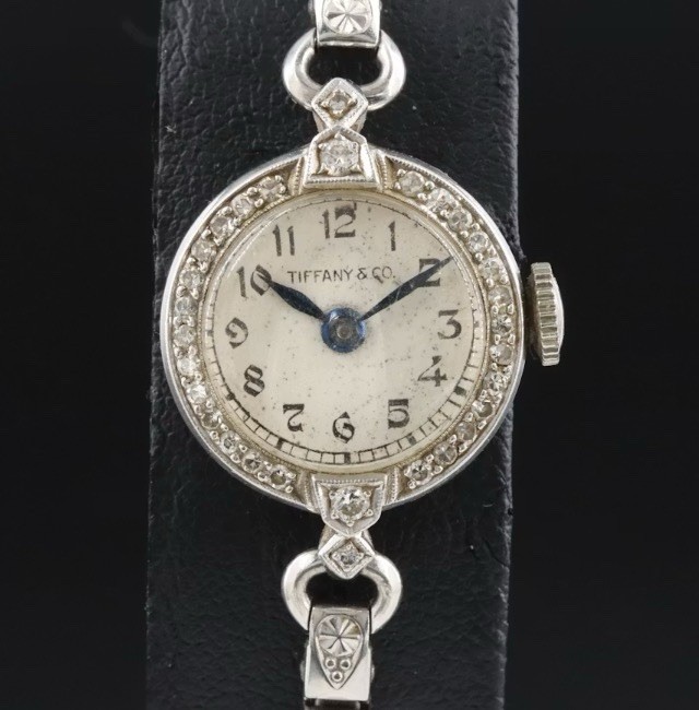 Vintage Tiffany & Co Platinum And Diamond Cocktail Watch