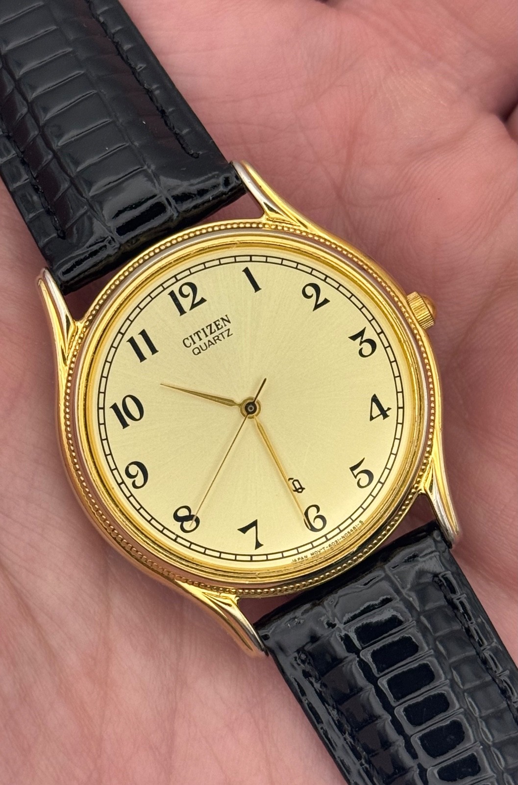 1995 Vintage Citizen Men’s CQ Coin Edge Dress Watch w/NEW BAND – 6031 Quartz