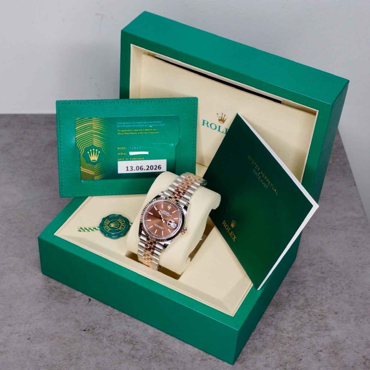 NEW 2026 Rolex Datejust 126231 CHOCOLATE Brown Dial Rose Gold & Steel Jubilee