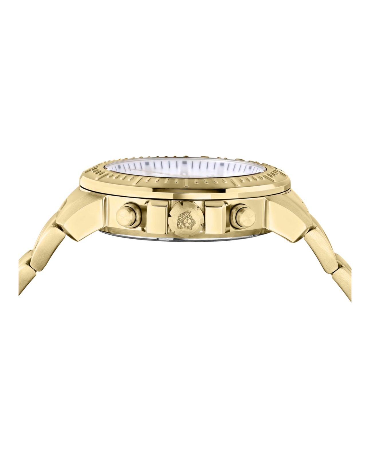 Versace Mens Gold 45mm Bracelet Fashion Watch