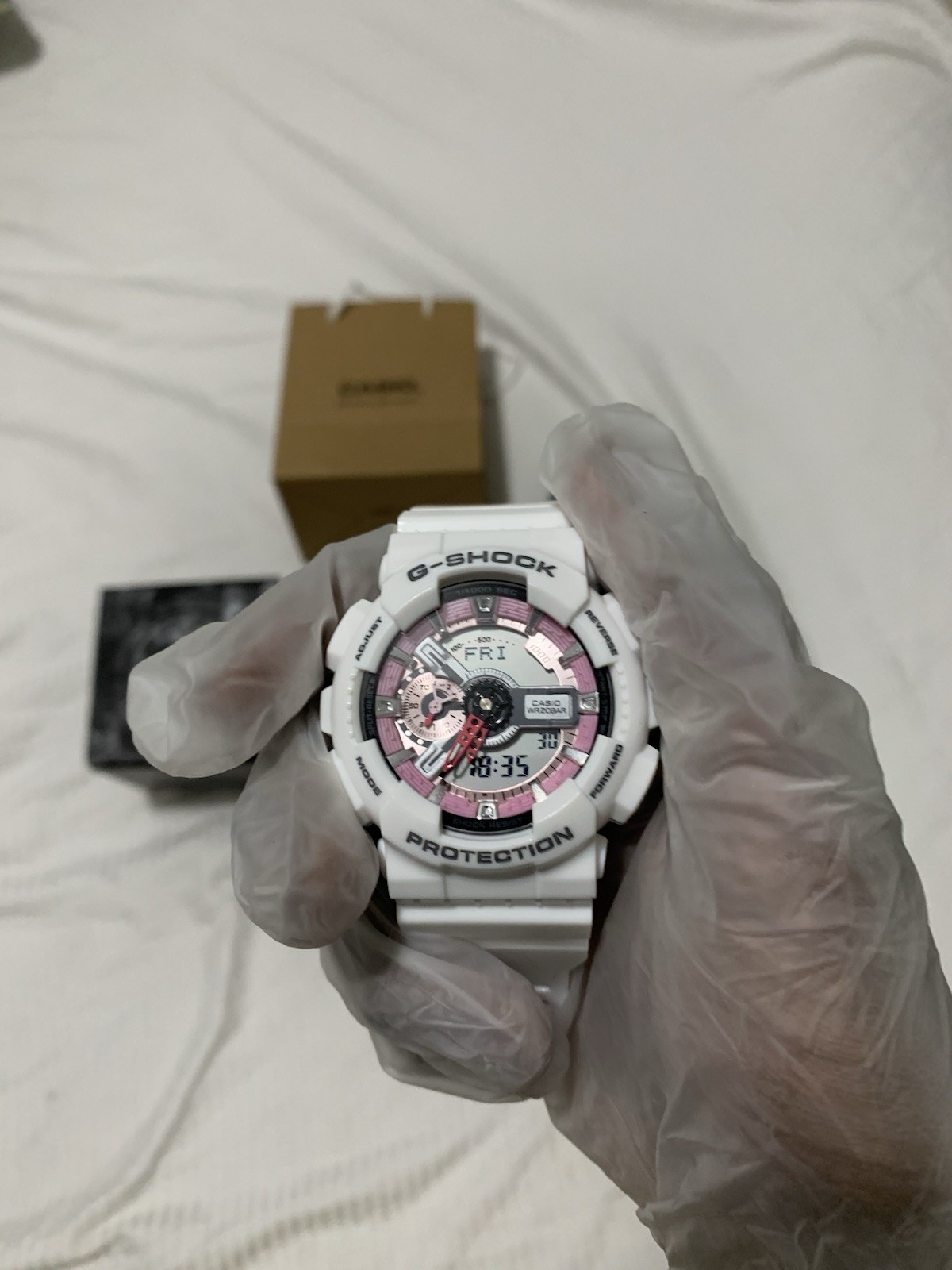 Casio G-SHOCK Analog/Digital White Resin Quartz Shock-Resist 200m Box