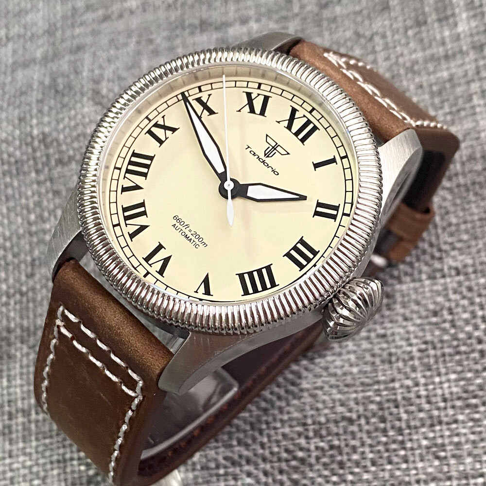 20ATM Diver Fluted 39mm Roman Mark NH35A PT5000 Auto Men’s Watch Sapphire Glass