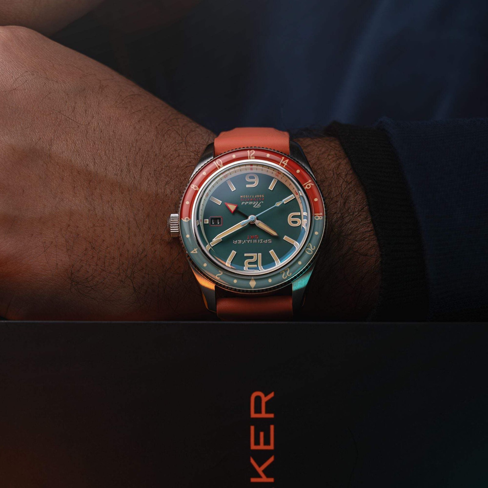 Spinnaker Fleuss GMT Automatic Green / Stainless Steel | Green Dial Wristwatch S